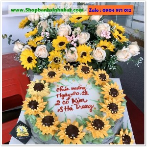 Combo Bánh Kem & Hoa Tươi - MM115